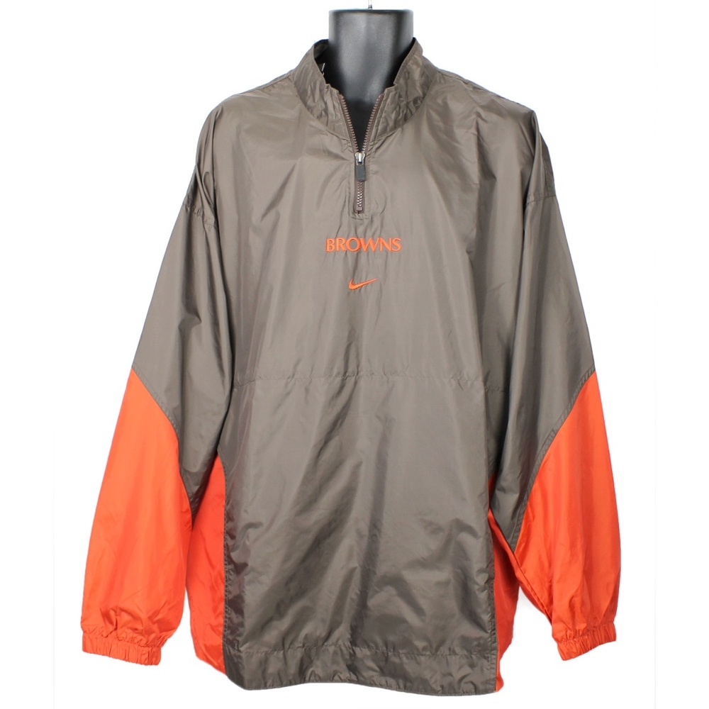 CLEVELAND BROWN PLAYER SHELL NYLON PULLOVER
